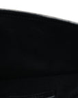 Calfskin Crocodile Embossed Uptown Monogram Pouch Black