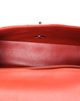 Lambskin Quilted Mini Rectangular Flap Red