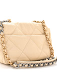 Lambskin Quilted Medium CHNL 19 Flap Beige