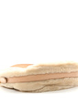Shearling Arque Shoulder Bag Ecru Noisette