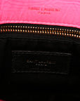 Crinkled Calfskin Matelasse Monogram Medium Niki Chain Satchel Rose Glow