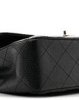 Caviar Quilted Small Double Flap Black