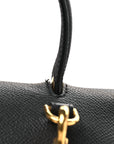 Grained Calfskin Mini Belt Bag Black