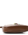 GG Supreme Monogram Azalea Calfskin Web Mini Jackie 1961 Hobo Beige Ebony Brown Sugar