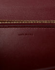Box Calfskin Medium Classic Box Flap Bag Burgundy