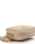Grain De Poudre Matelasse Monogram Mini Lou Camera Bag Dark Beige
