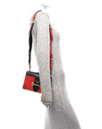 City Calfskin Ostrich Cahier Bag Fuoco Black