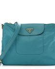 Tessuto Nylon Saffiano Crossbody Bag Turchese
