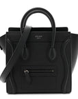 Drummed Calfskin Nano Luggage Black