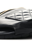 Lambskin Quilted Waist Bag Fanny Pack Black