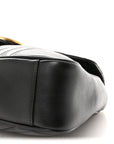 Calfskin Matelasse Medium GG Marmont Shoulder Bag Black