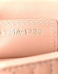Calfskin Cannage Small Caro Bag Rose De Vents