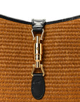 Straw Lux Boarded Dyana Lux Calfskin Small Jackie 1961 Hobo Natural Blue
