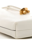 Soft Shiny Calfskin Mini Bon Bon N/S Bucket Bag Latte