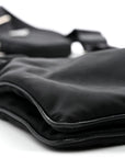 Re-Nylon Saffiano Re-Edition 2000 Double Zip Crossbody Bag Black