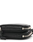 Nappa Soft Padded Mini Triangle Crossbody Pouch Black