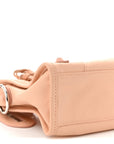 Matte Goatskin Rubber Covered Classic Hardware Mini City Rose Poudre