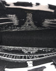Canvas Embroidered Medium Paris Book Tote Black White