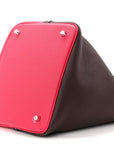 Taurillon Clemence Casaque Picotin Lock 18 PM Rouge Sellier Framboise