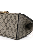X GCCI GG Supreme Monogram Small Hourglass Top Handle Bag Beige Ebony