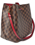 Damier Ebene Neonoe MM Cherry Berry