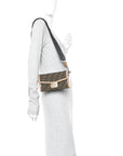 Recycled Fabric Jacquard Vitello King FF 1974 Baguette Soft Trunk Tobacco Moro Sand
