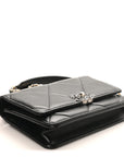 Lambskin Quilted CHNL 19 Wallet On Chain WOC Black
