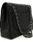 Caviar Quilted Maxi Double Flap Black