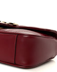 Calfskin Matelasse Mini GG Marmont Shoulder Bag Rosso Ancora