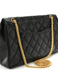 Aged Calfskin Quilted 2.55 Reissue 227 Flap Black