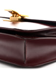 Box Calfskin Teen Classic Box Flap Bag Burgundy