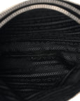 Re-Nylon Saffiano Re-Edition 2000 Double Zip Crossbody Bag Black