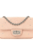 Galuchat Stingray Crystal Embellished 2.55 Reissue Mini Flap Light Pink