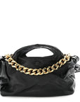 Nappa Medusa Chain Shoulder Bag Black