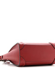 Drummed Calfskin Nano Luggage Merlot