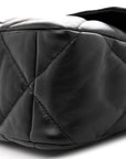 Lambskin Quilted Large CHNL 19 Flap Black