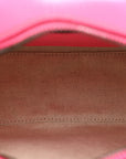 GG Supreme Monogram Textured Dollar Calfskin Web Ophidia Small Crossbody Bag Beige Ebony Fuchsia