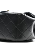 Lambskin Quilted Mini Square Flap Black