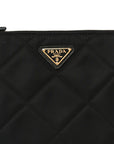 Re-Nylon Tessuto Impuntu Quilted Re-Edition 1995 Chaine Pouch Black