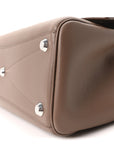 Smooth Calfskin Small Bel Air Carry All Bag Dark Taupe
