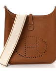Taurillon Clemence Amazone Evelyne III PM Gold White Caramel