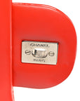 Patent Quilted Jumbo Double Flap Red