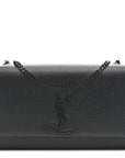 Grain De Poudre Medium Classic Monogram Monochrome Kate Satchel Black