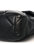 Lambskin Quilted Large CHNL 19 Flap Black