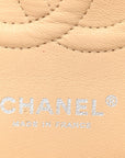 Caviar Quilted Medium Double Flap Beige Clair