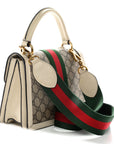GG Supreme Monogram Small Queen Margaret Top Handle Bag White