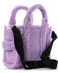 Polyester Cotton Small The Teddy Traveler Tote Bag Lilac