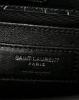 Calfskin Crocodile Embossed Small Classic Monogram Kate Tassel Satchel Black