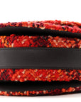 Tweed Check Medium Rocking Horse Crossbody Red Black