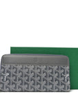 Goyardine Matignon Zip Around GM Wallet Grey